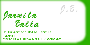 jarmila balla business card